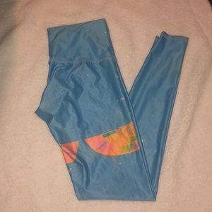 Rainbow priestess hot pant blue